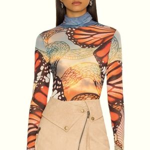 AFRM Sheer Butterfly Top in Large